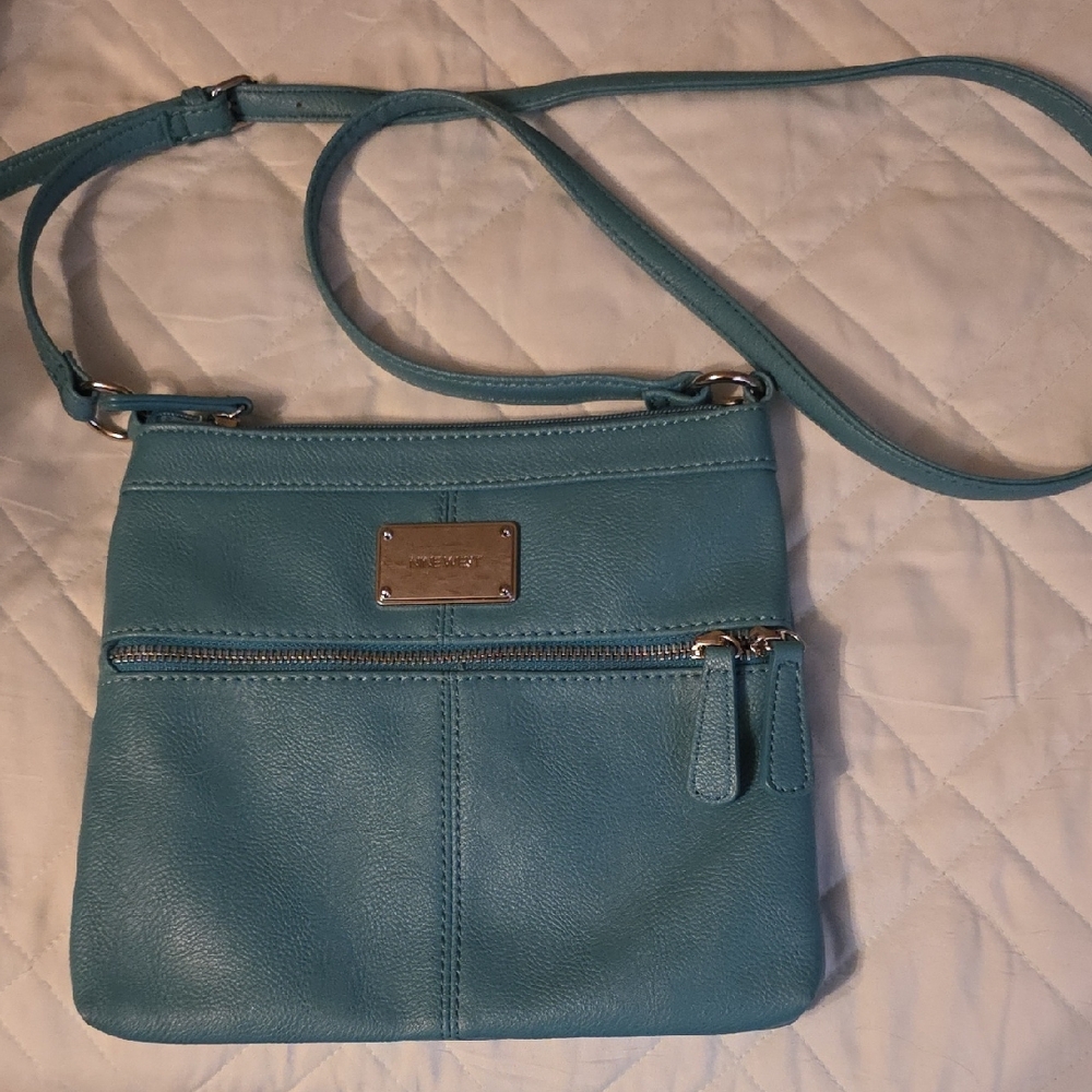 Nine West Blue Crossbody Bag with Zip Pocket